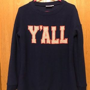 Marley Lilly // “Y’all” Navy Sweater // Size SMALL
